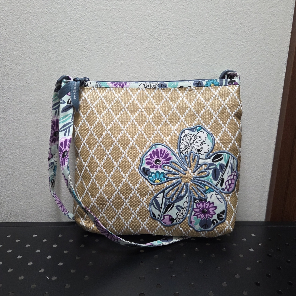 Vera Bradley Beach Crossbody Bag Penelope's Garden Hibiscus Flower Purse